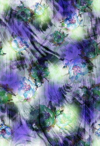 263762-抽象动物纹花卉花朵组合