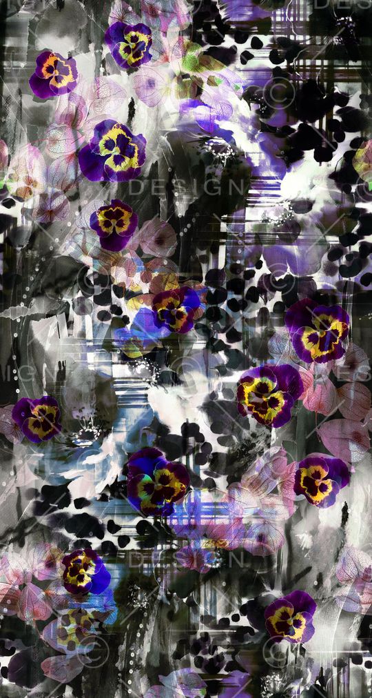 花卉印花华亿平台图片