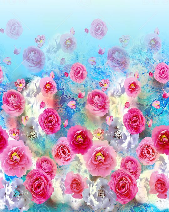 花卉印花华亿平台图片