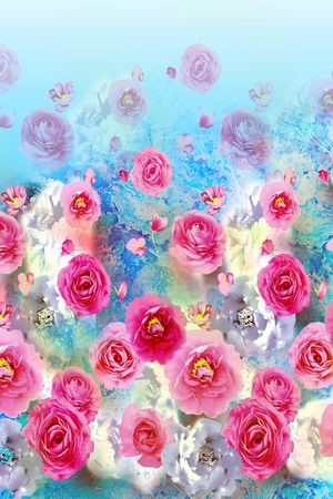 花卉印花华亿平台图片