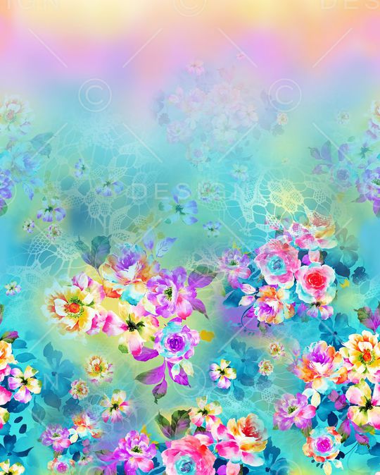 花卉印花华亿平台图片