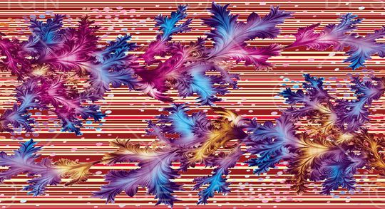 树叶印花华亿平台图片