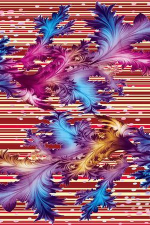 树叶印花华亿平台图片