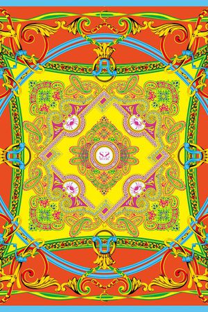 方巾印花华亿平台图片