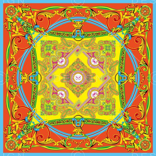 方巾印花华亿平台图片