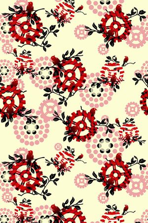 圆圈花印花华亿平台图片