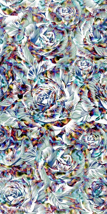 263858-玫瑰彩色豹纹手绘大花