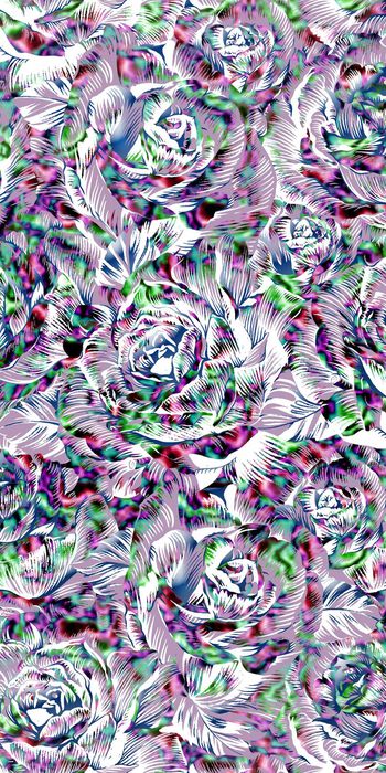 263859-玫瑰彩色豹纹手绘