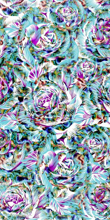 263860-玫瑰彩色豹纹手绘