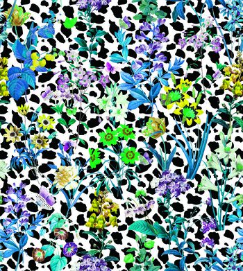 263868-复古田园豹纹植物花卉