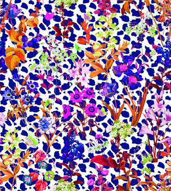 263869-复古田园豹纹植物花卉