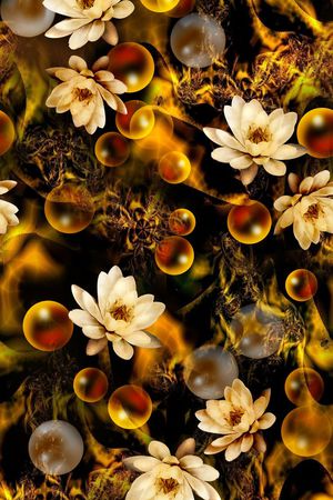 荷花印花华亿平台图片