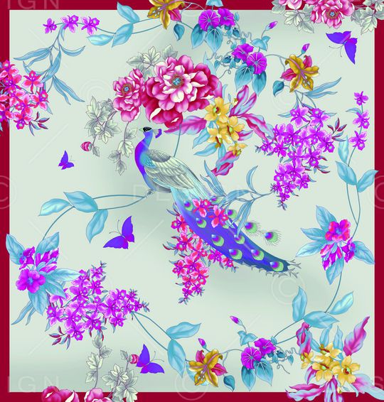 方巾印花华亿平台图片