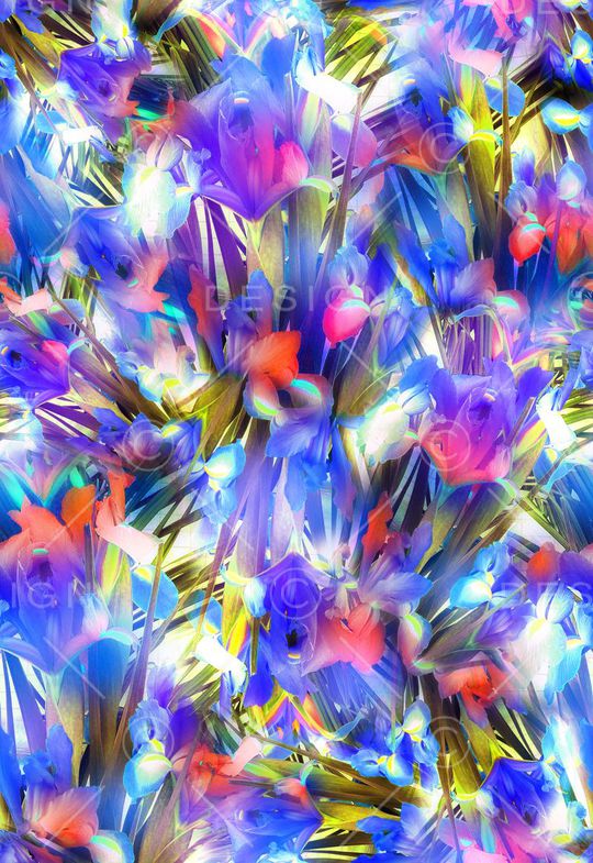 花卉印花华亿平台图片