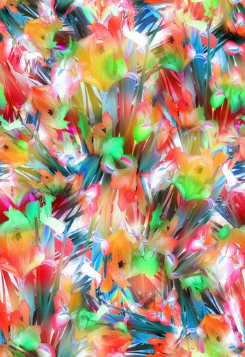 263991-多彩花卉花朵线条组合