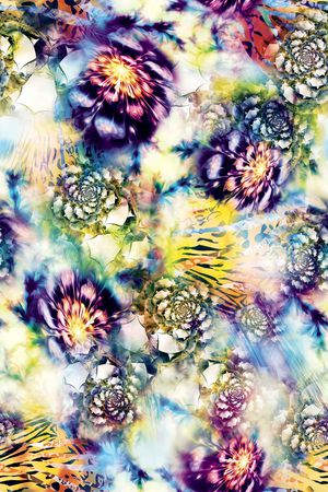 分形艺术印花华亿平台图片