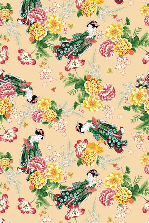 中国风印花华亿平台图片