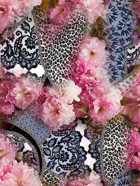 拼贴组合印花华亿平台图片