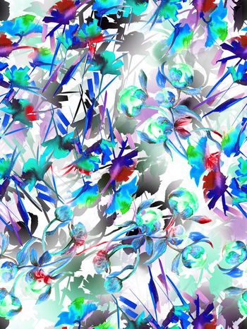 264123-水彩花卉组合