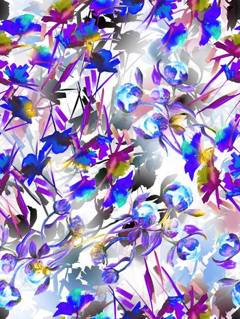 264124-水彩花卉组合