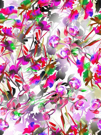 264126-水彩花卉组合