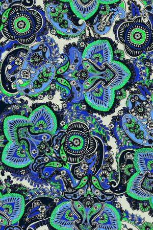 佩斯利花纹印花华亿平台图片