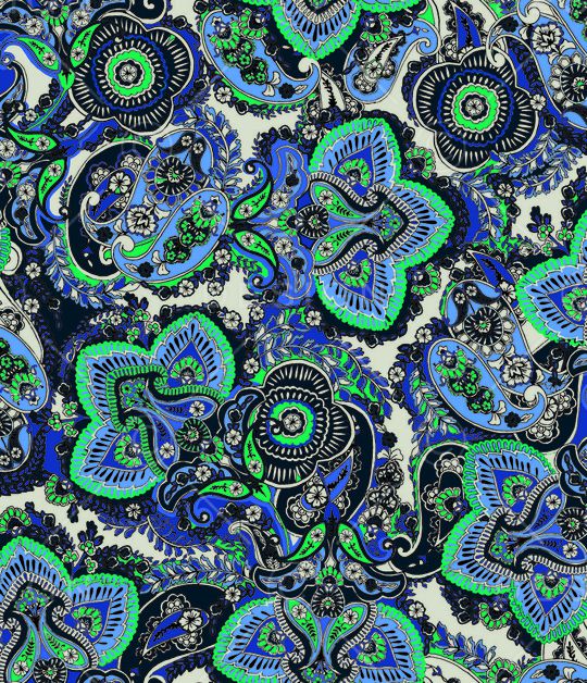 佩斯利花纹印花华亿平台图片