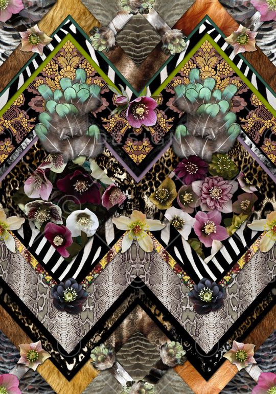 动物纹印花华亿平台图片