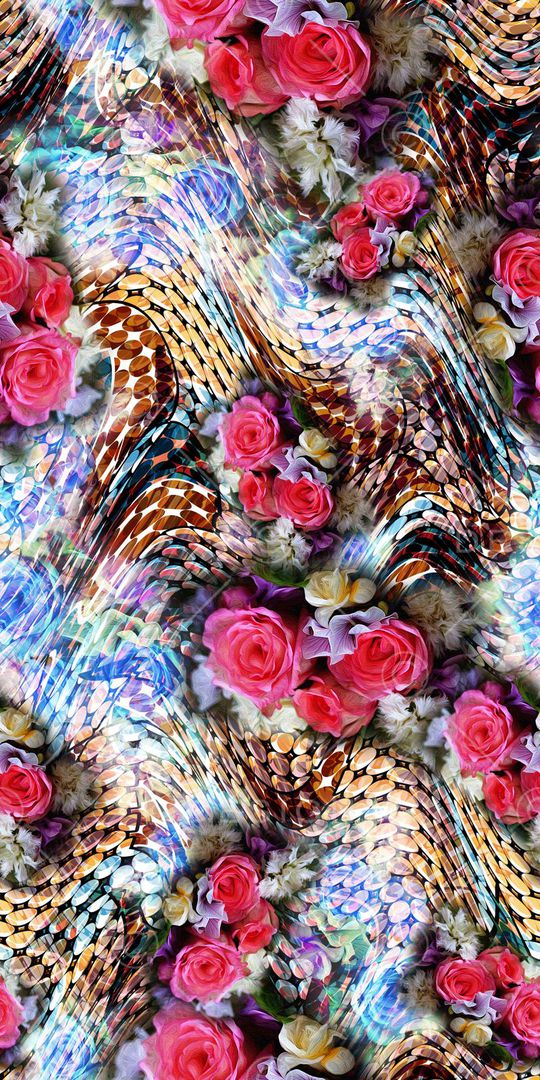 几何圆点印花华亿平台图片