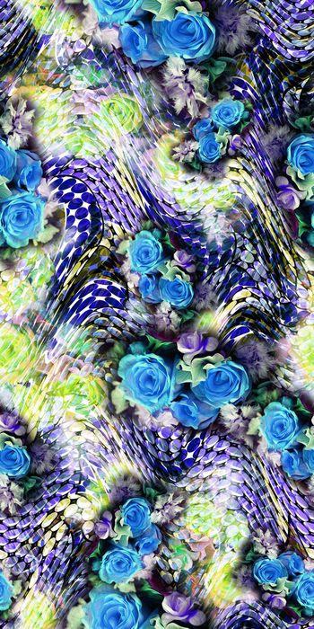 264189-波点抽象花卉花朵玫瑰组合