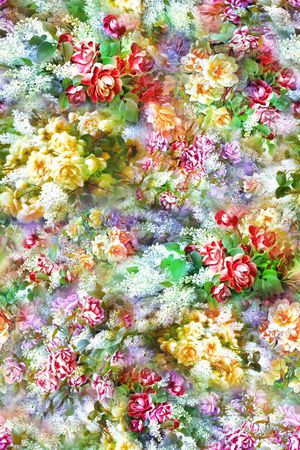 油画花卉印花华亿平台图片