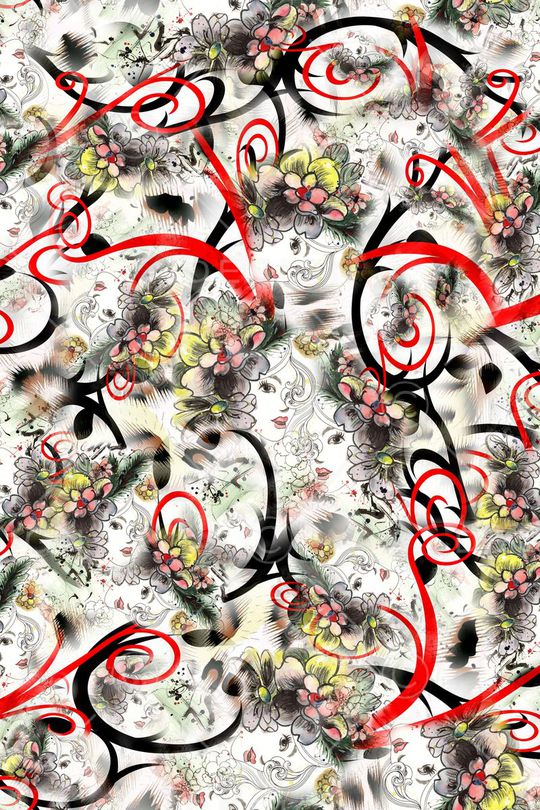 手绘印花华亿平台图片