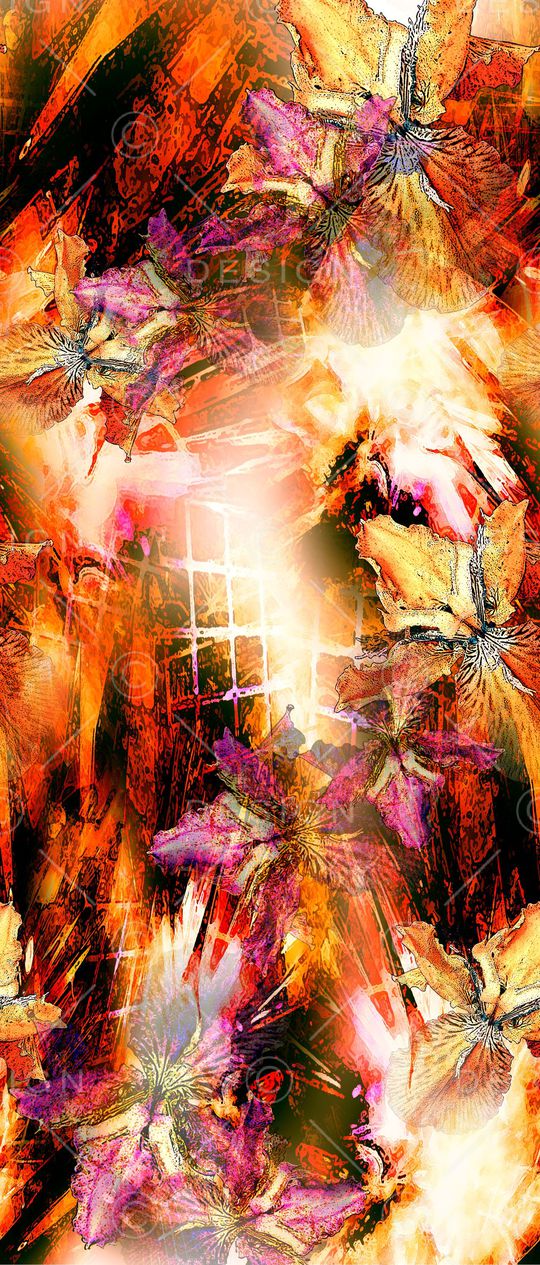 笔触肌理印花华亿平台图片