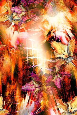 笔触肌理印花华亿平台图片