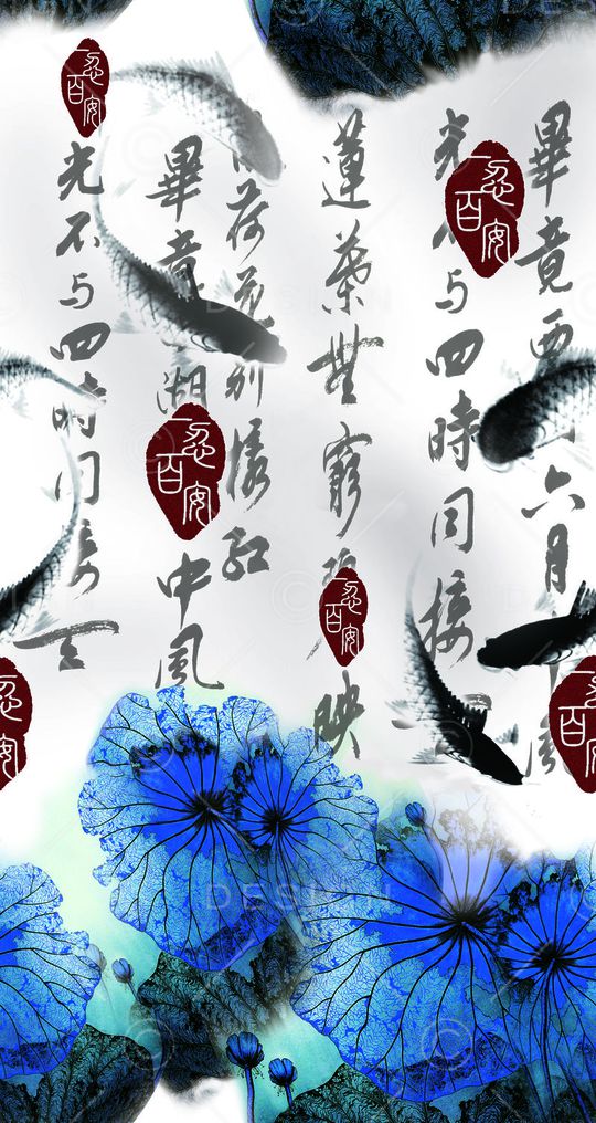 中国风印花华亿平台图片