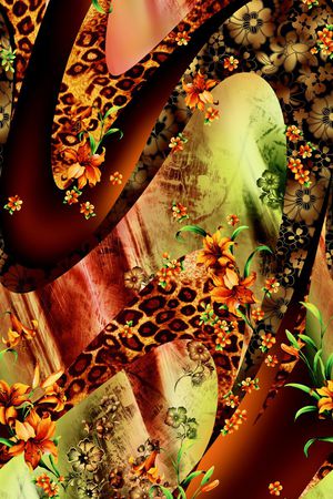 花卉印花华亿平台图片