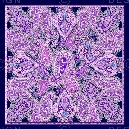 佩斯利涡旋纹印花华亿平台图片