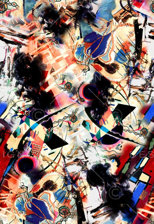 抽象印花华亿平台图片