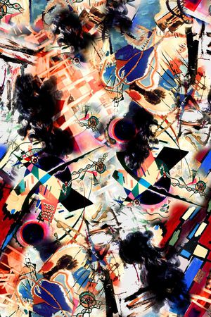 抽象印花华亿平台图片