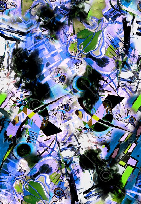 抽象印花华亿平台图片