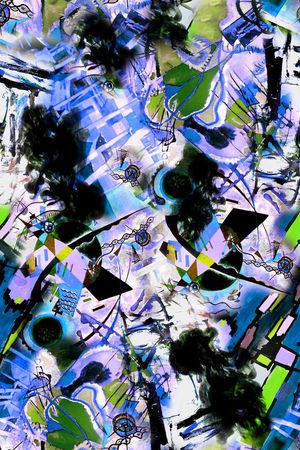 抽象印花华亿平台图片