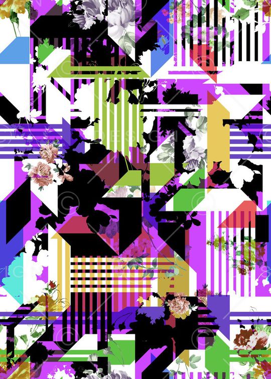 几何印花华亿平台图片