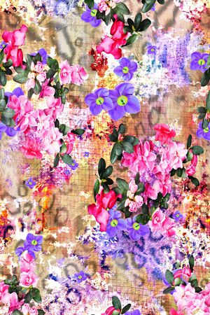 花卉印花华亿平台图片