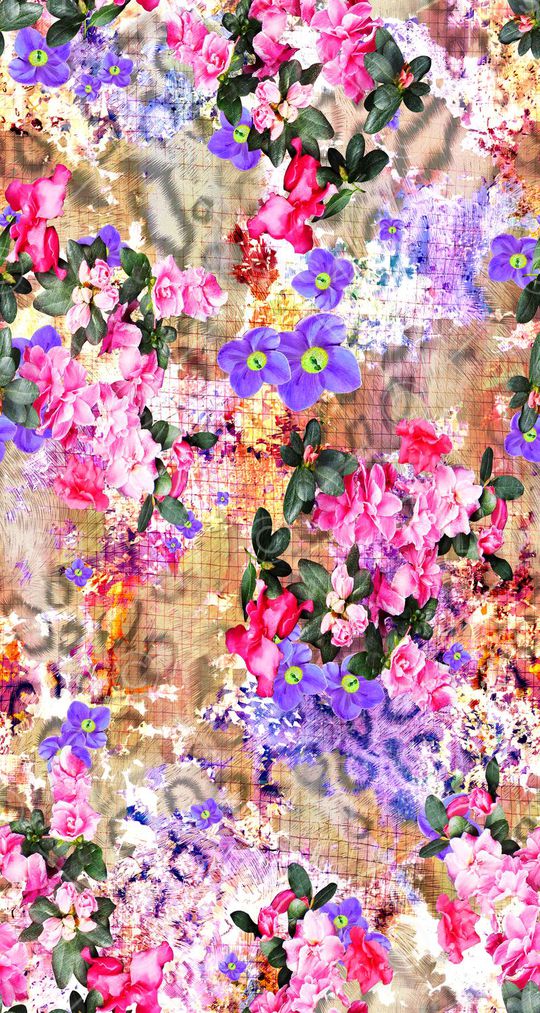 花卉印花华亿平台图片