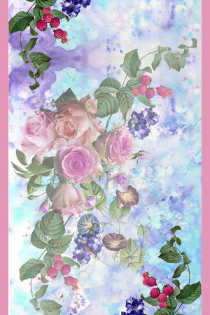 花卉印花华亿平台图片