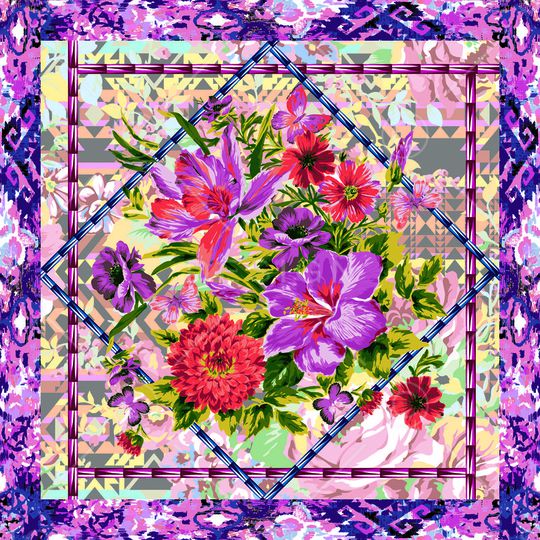 花卉印花华亿平台图片