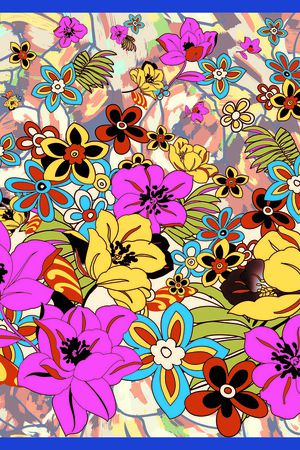 花卉印花华亿平台图片