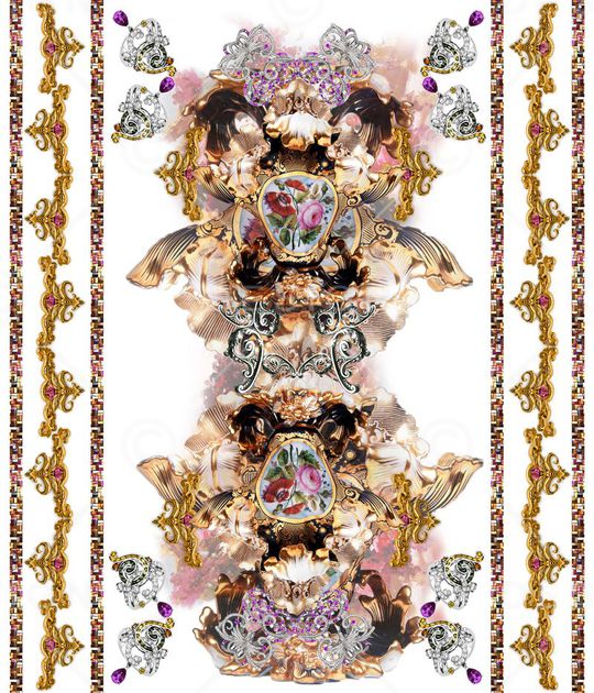 复古印花华亿平台图片