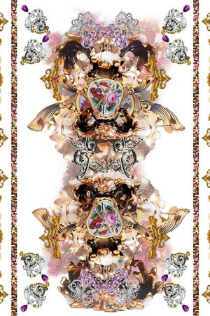 复古印花华亿平台图片