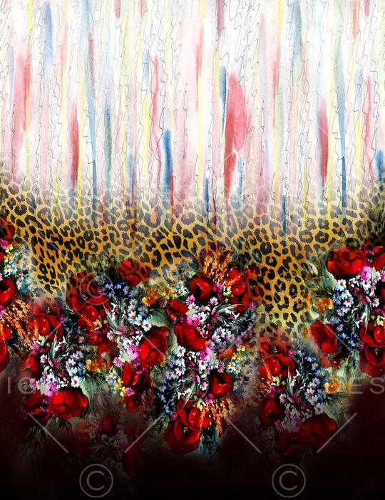 豹纹印花华亿平台图片